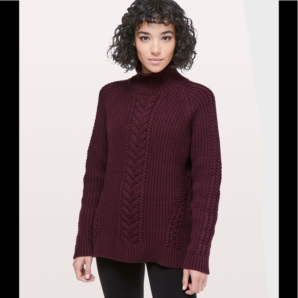 Lululemon ‘Bring the Cozy’ sweater in dark adobe
